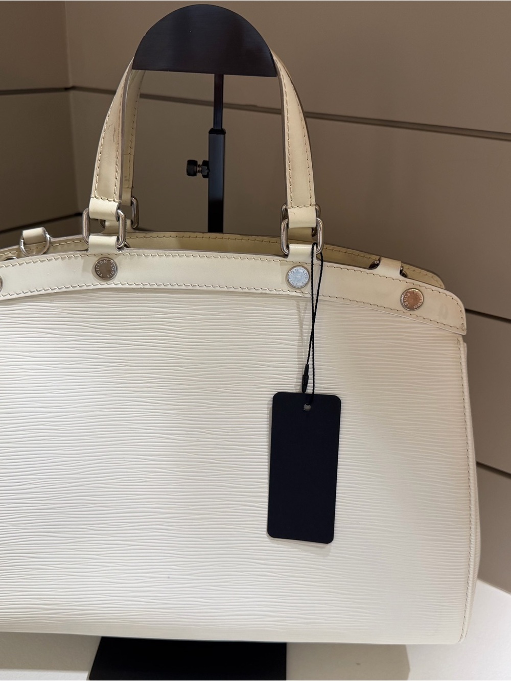 Louis Vuitton Cream Epi Leather Satchel